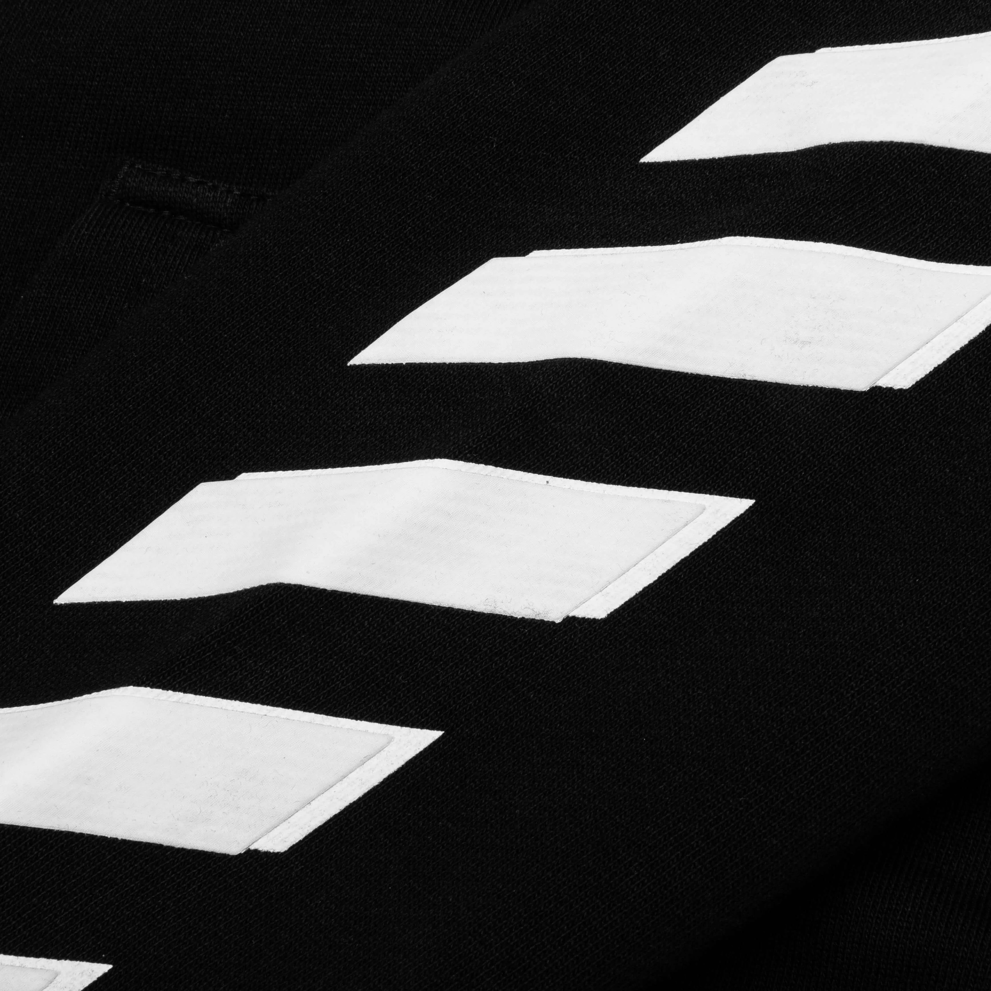 Kids Rubber Arrow Hoodie - Black/White