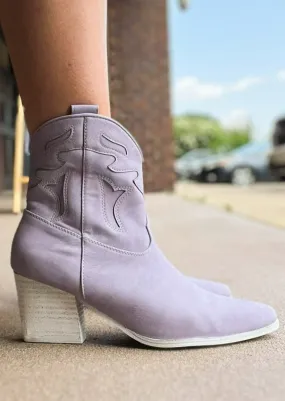 Little Suede Booties- Lilac