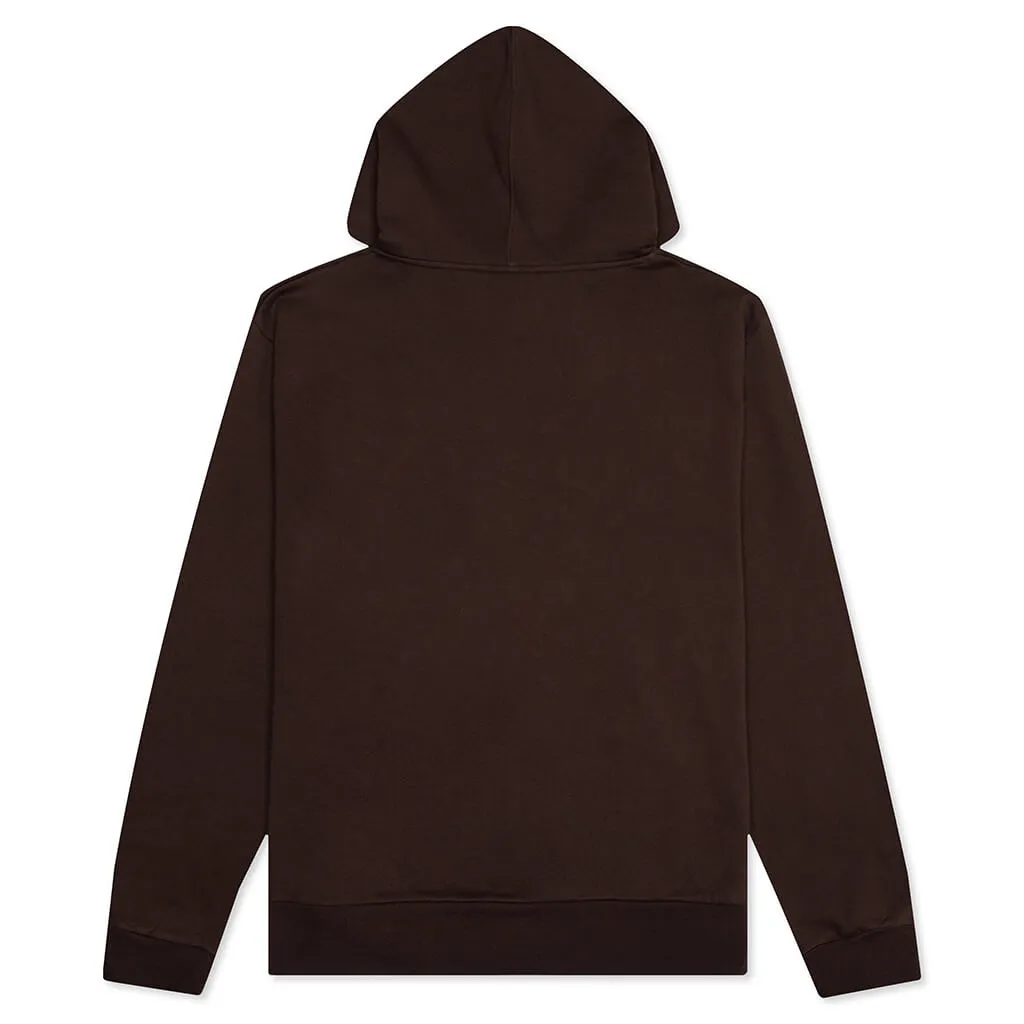 Long-Sleeved Hooded Sweatshirt - Cacao