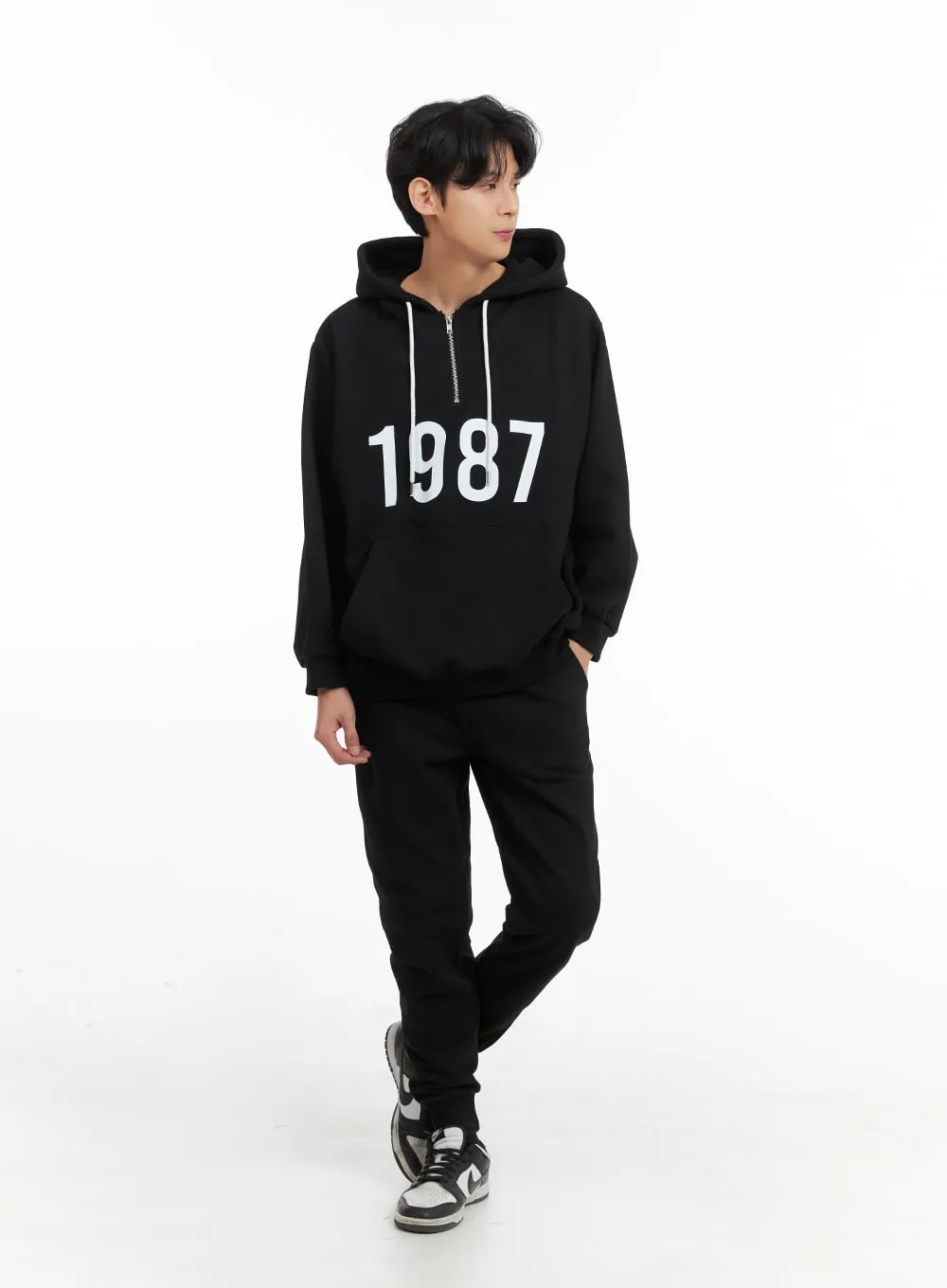 Men's Hooded Sweatshirt with Zip IA401