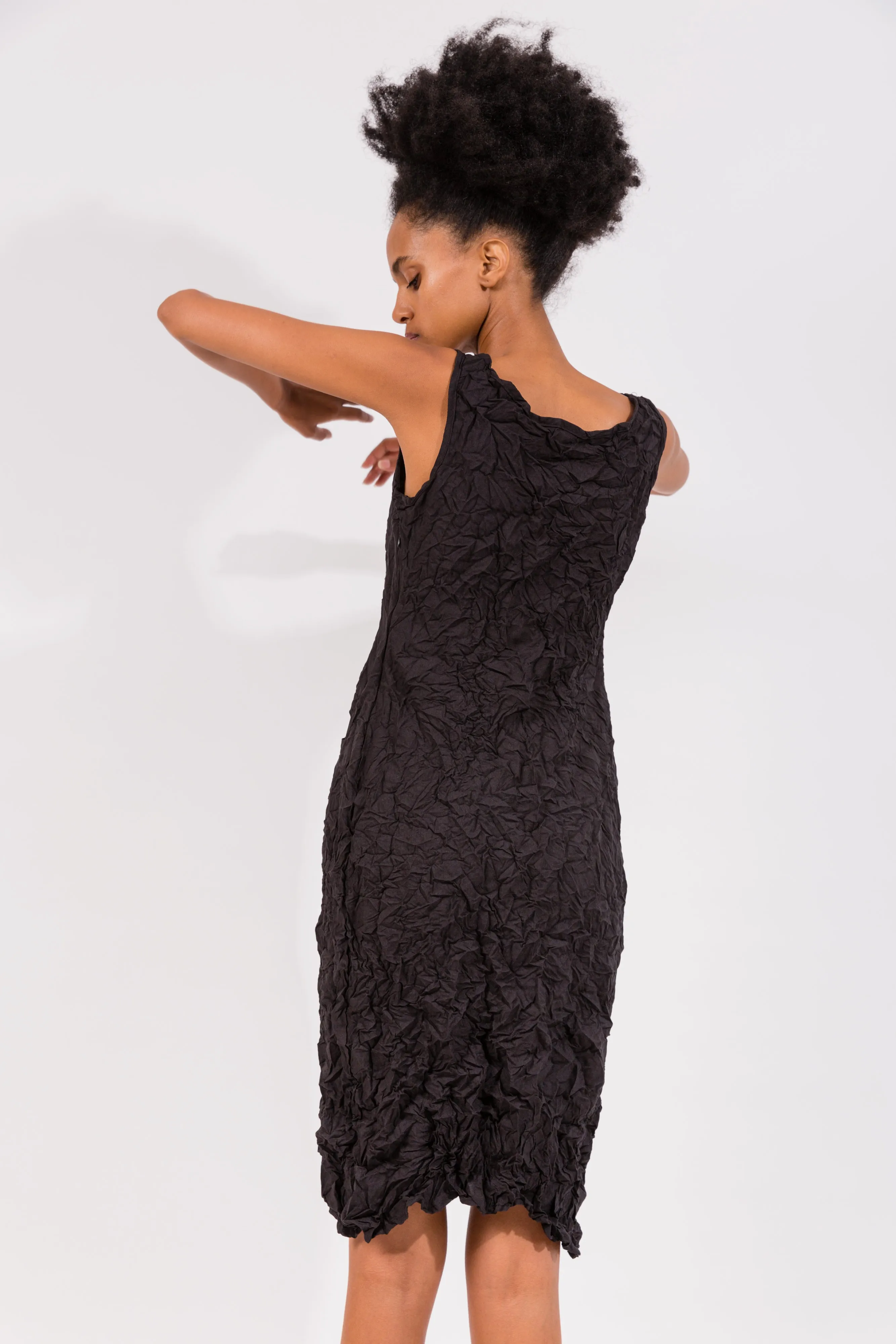 Moth Cowl Dress in Black