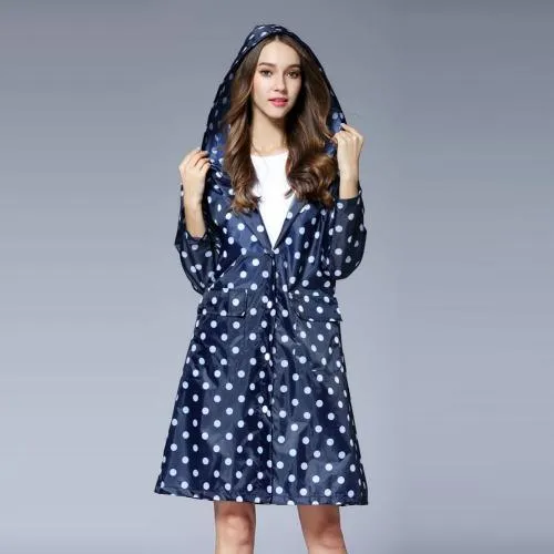 New Arrival!!! Fashion Cute Dots Raincoat Women Poncho Waterproof Rain Wear Outdoor Coat Jacket Suit Wholesale Dropshipping