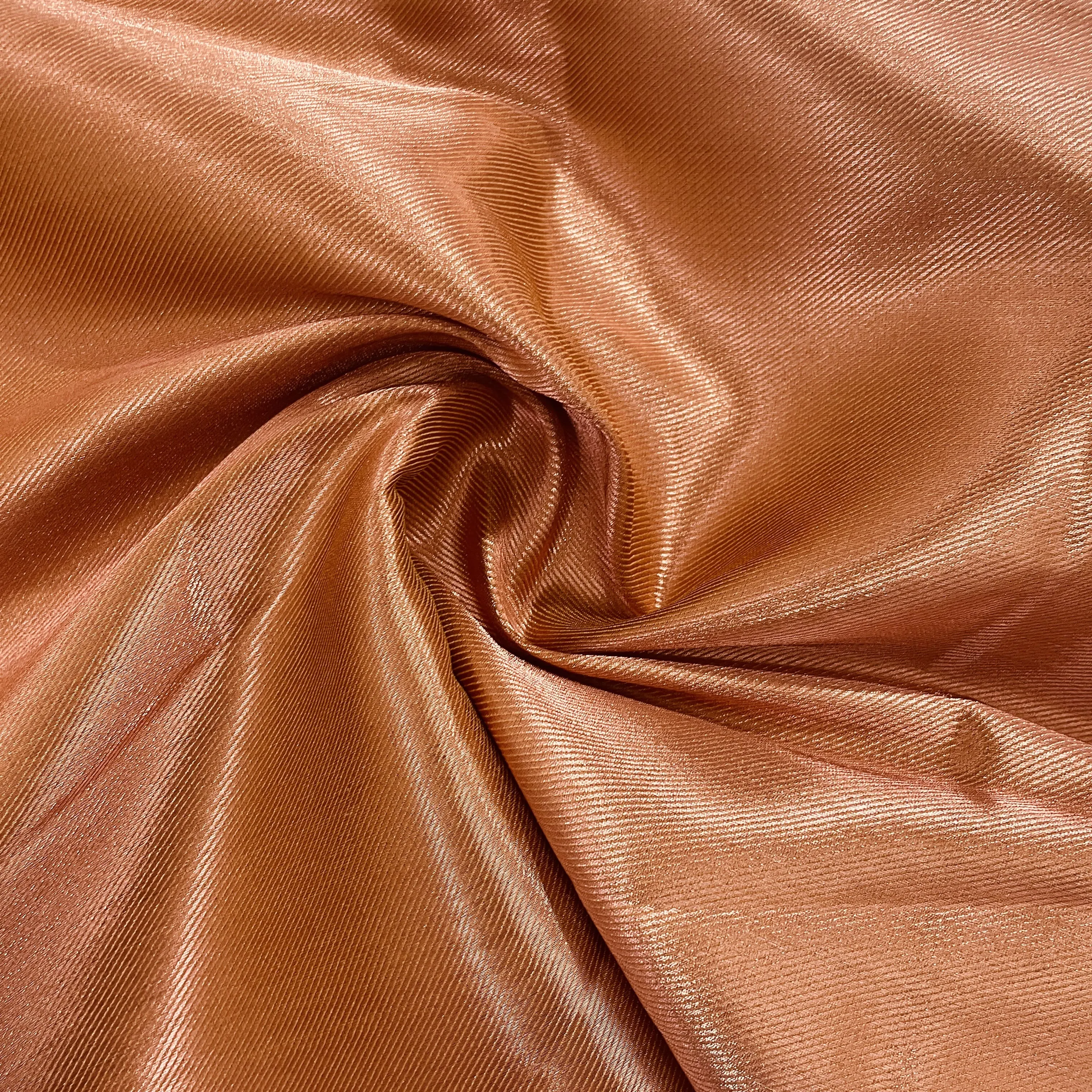 Orange Solid Banarsi Brocade Fabric