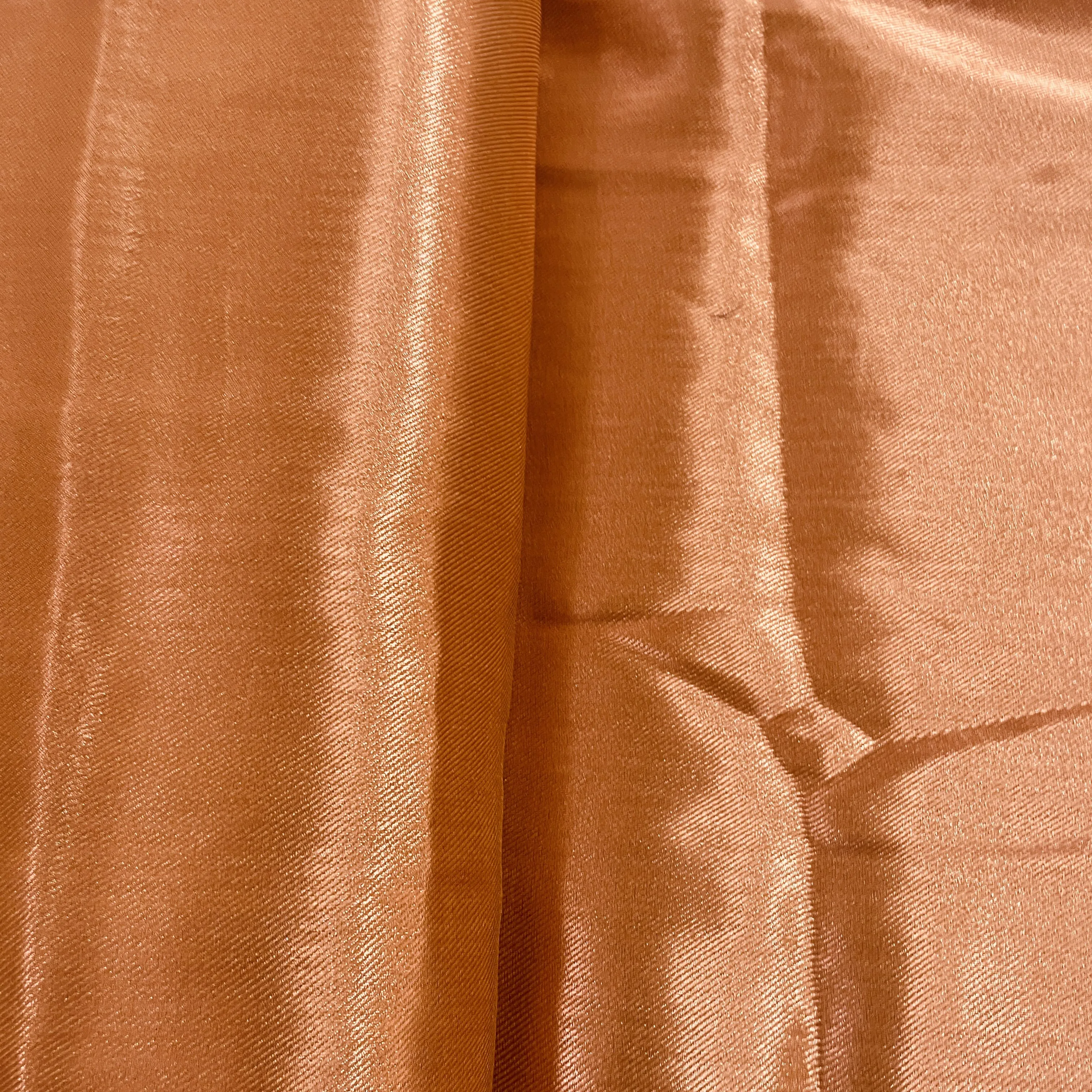 Orange Solid Banarsi Brocade Fabric