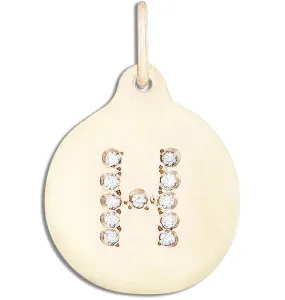 "H" Alphabet Charm Pavé Diamonds