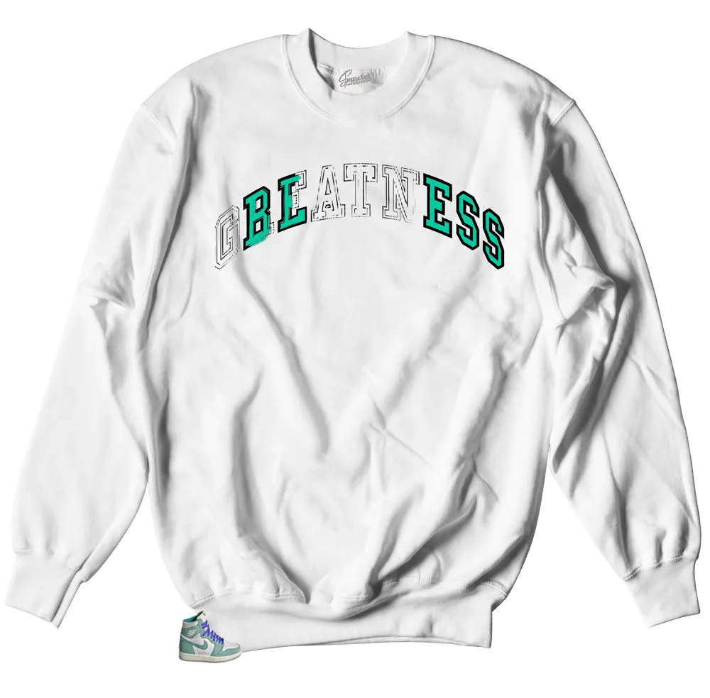 Retro 1 Turbo Green Stitched Sweater