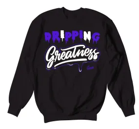 Retro 13 Court Purple Dripping Greatness Sweater