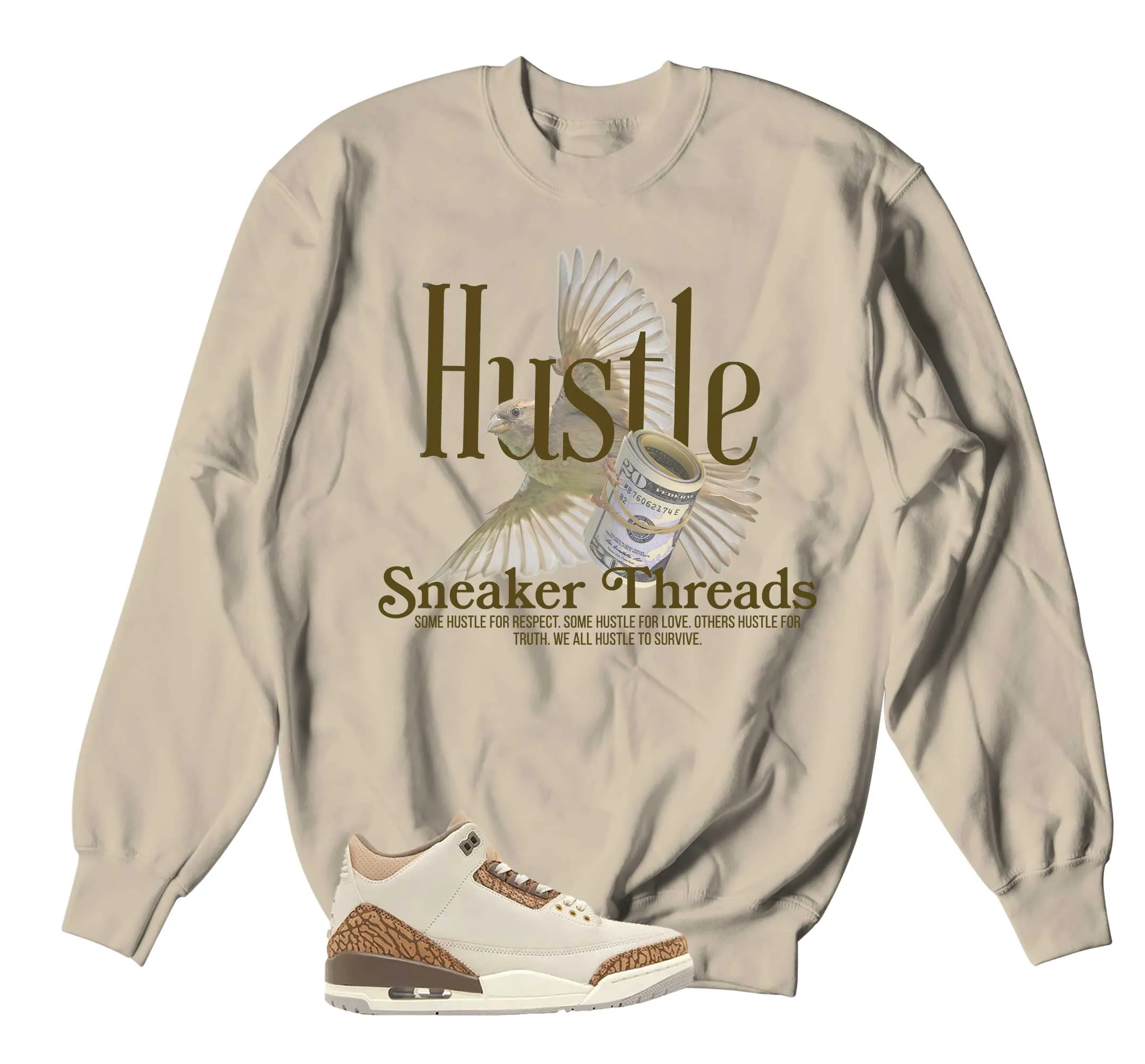 Retro 3 Palomino Sweater - Hustle Bird - Sand