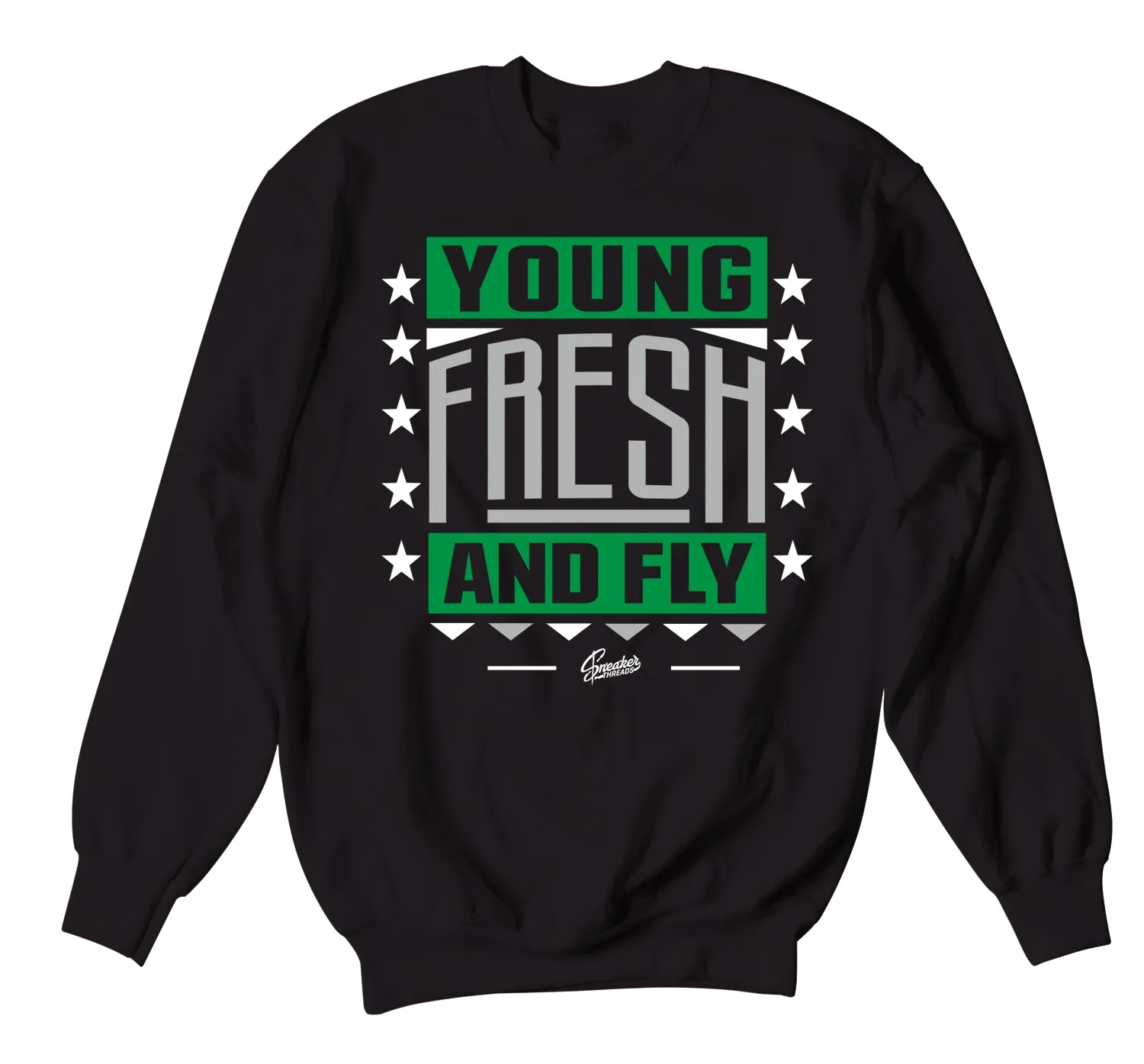 Retro 3 Pine Green Fresh & Fly Sweater