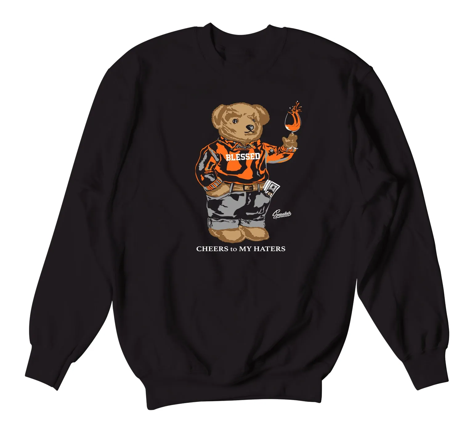 Retro 5 Orange Blaze Cheers Bear Sweater