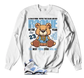 Retro 6 University Blue Rookie Bear Sweater