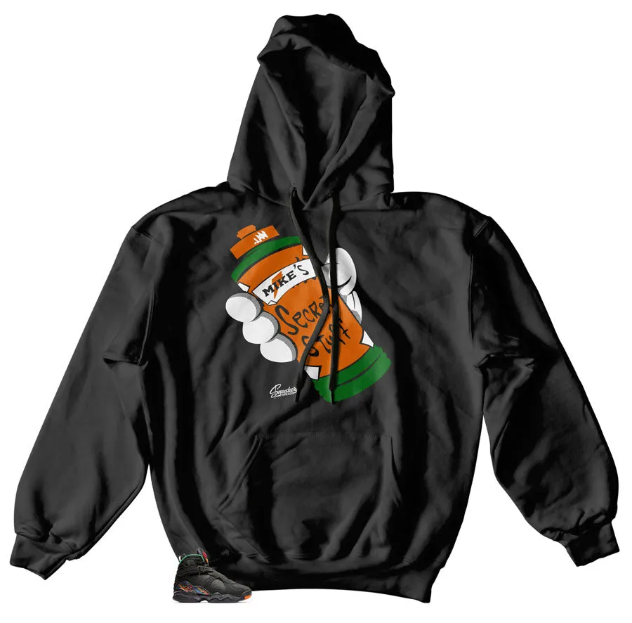 Retro 8 Air Raid Hoody - Secret Stuff - Black