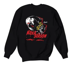 Retro 9 Gym Red Sweater - Killa Season - Black