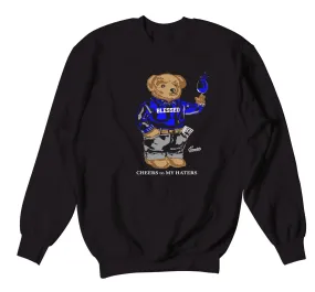 Retro 9 Racer Blue Cheers Bear Sweater