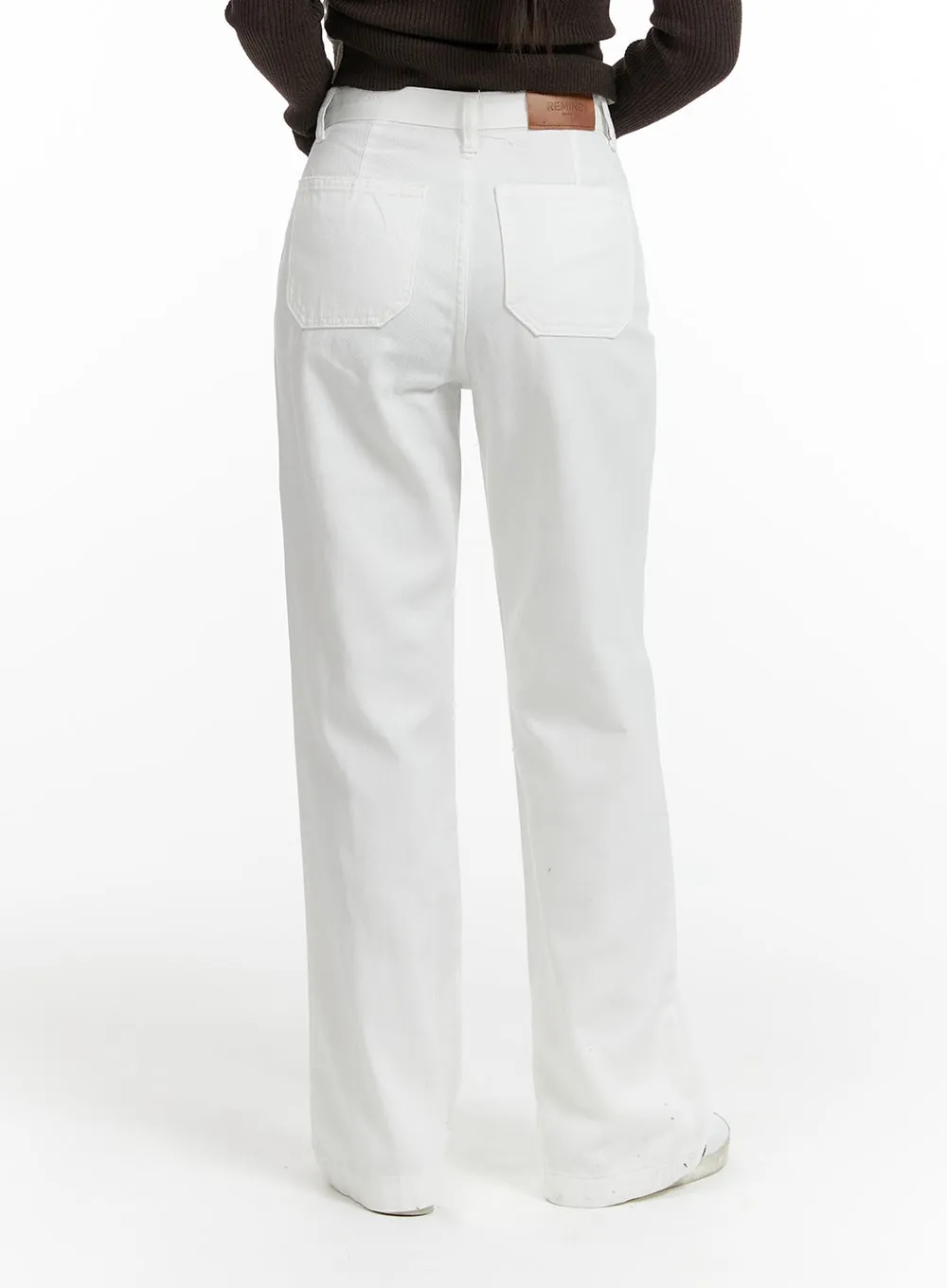 Solid Cotton Pocket Pants OF416