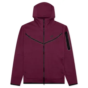 Sportswear Tech Fleece Full Zip Up Hoodie - Rosewood/Black