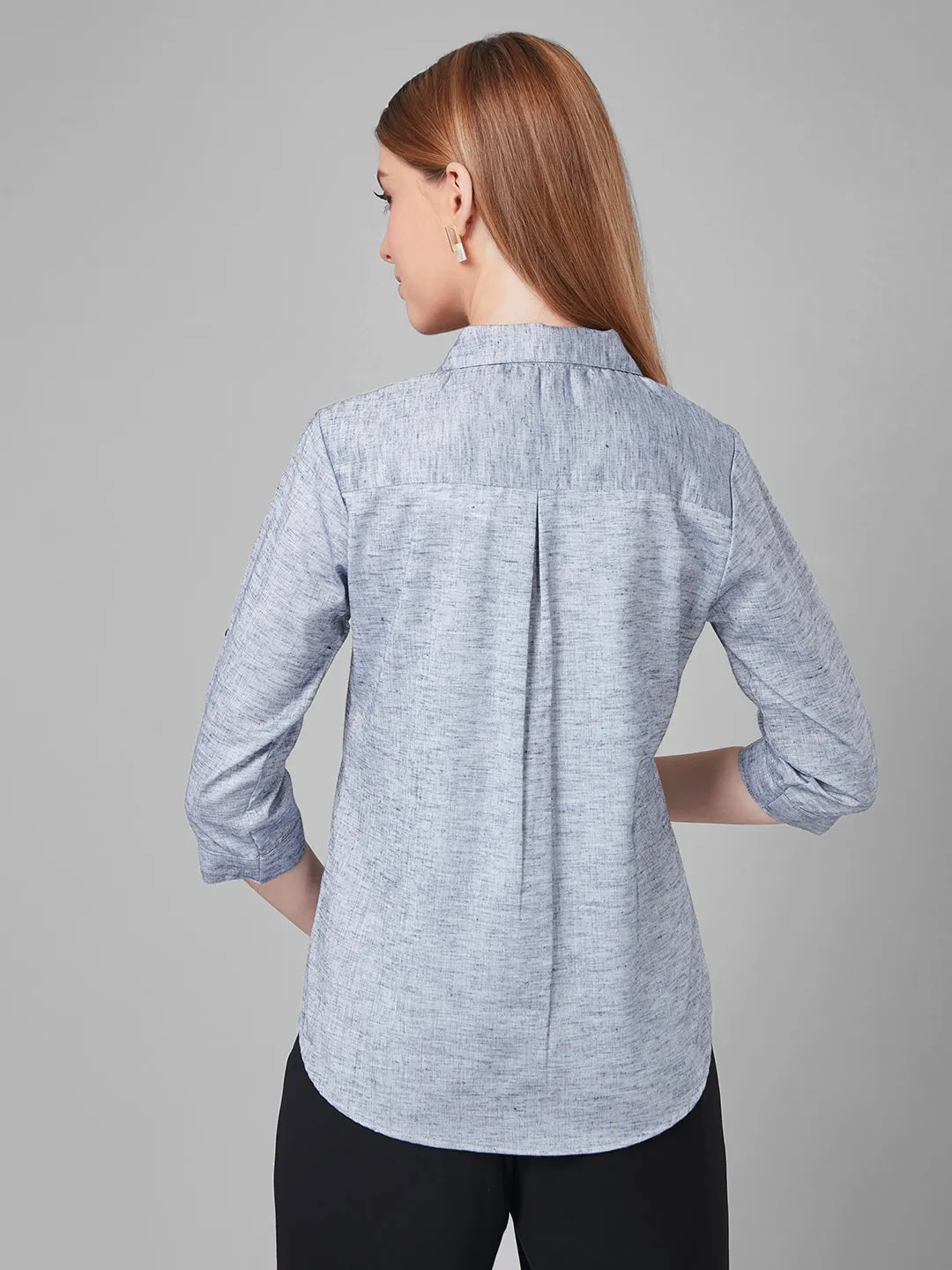 Style Quotient Women Grey Self Design Shirts