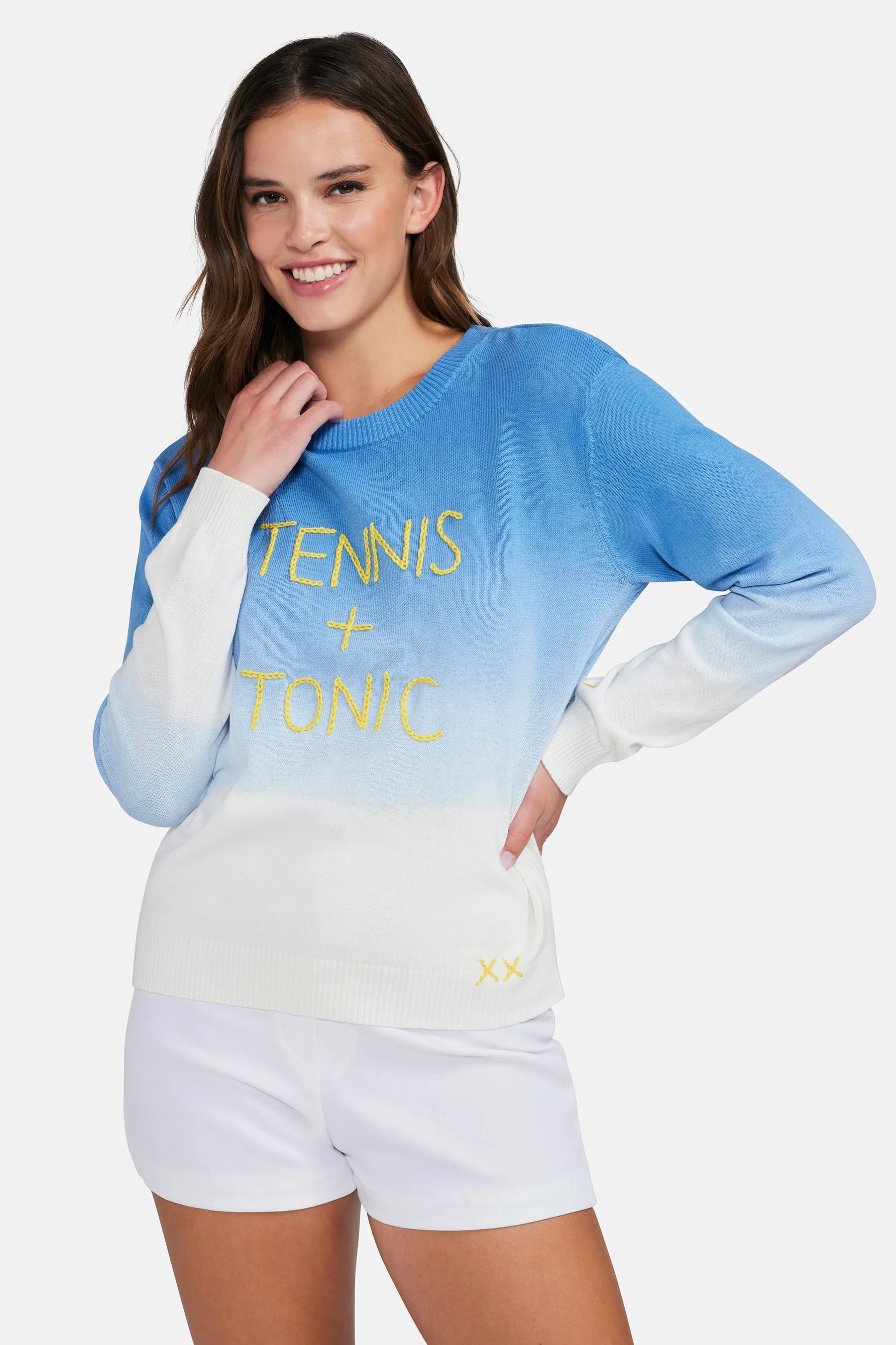 Tennis & Tonic Barrett Sweater | Chambray Dip Dye