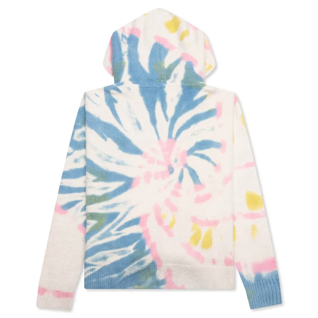 Tie Dye Hoody Sweater - Beige/Multi