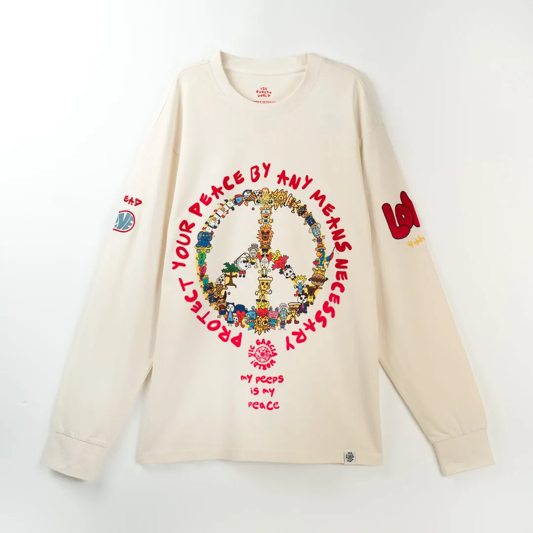 Vic Garcia - Studio Friends Peace Tee (White)