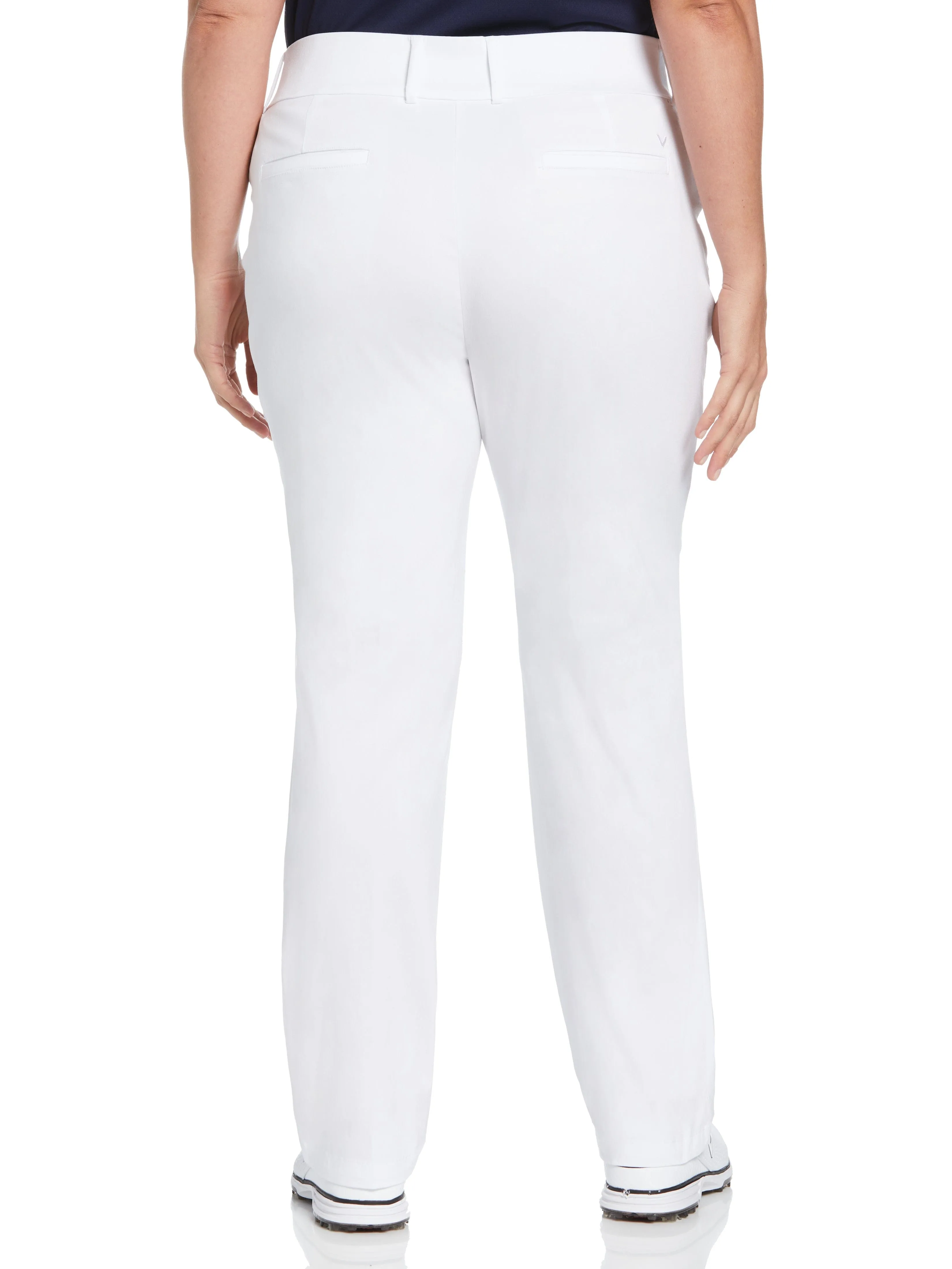 Womens Plus Pull-On Stretch Tech Flat Front Golf Pant