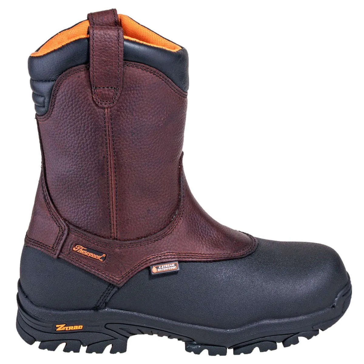 Z-Trac 8 Inch Wellington Leather Men's Safety Toe Boots