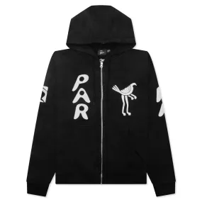 Zipped Pigeon Zip Hooded Sweatshirt - Black